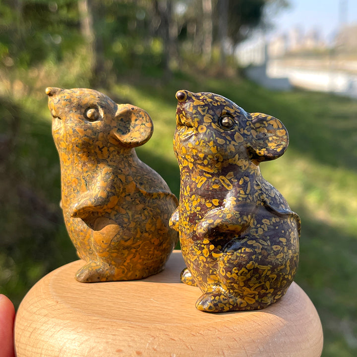 Natural Conglomerate Jasper Mouse