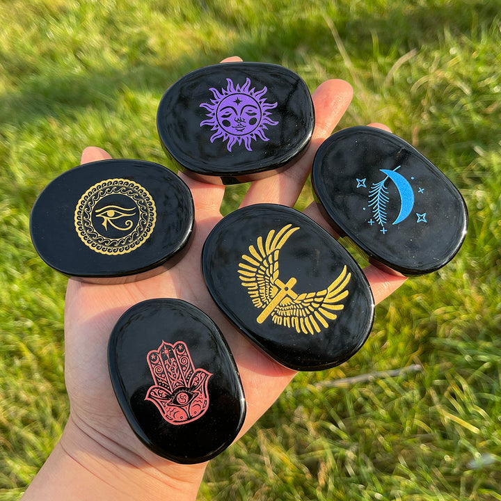 Natural Obsidian Palm