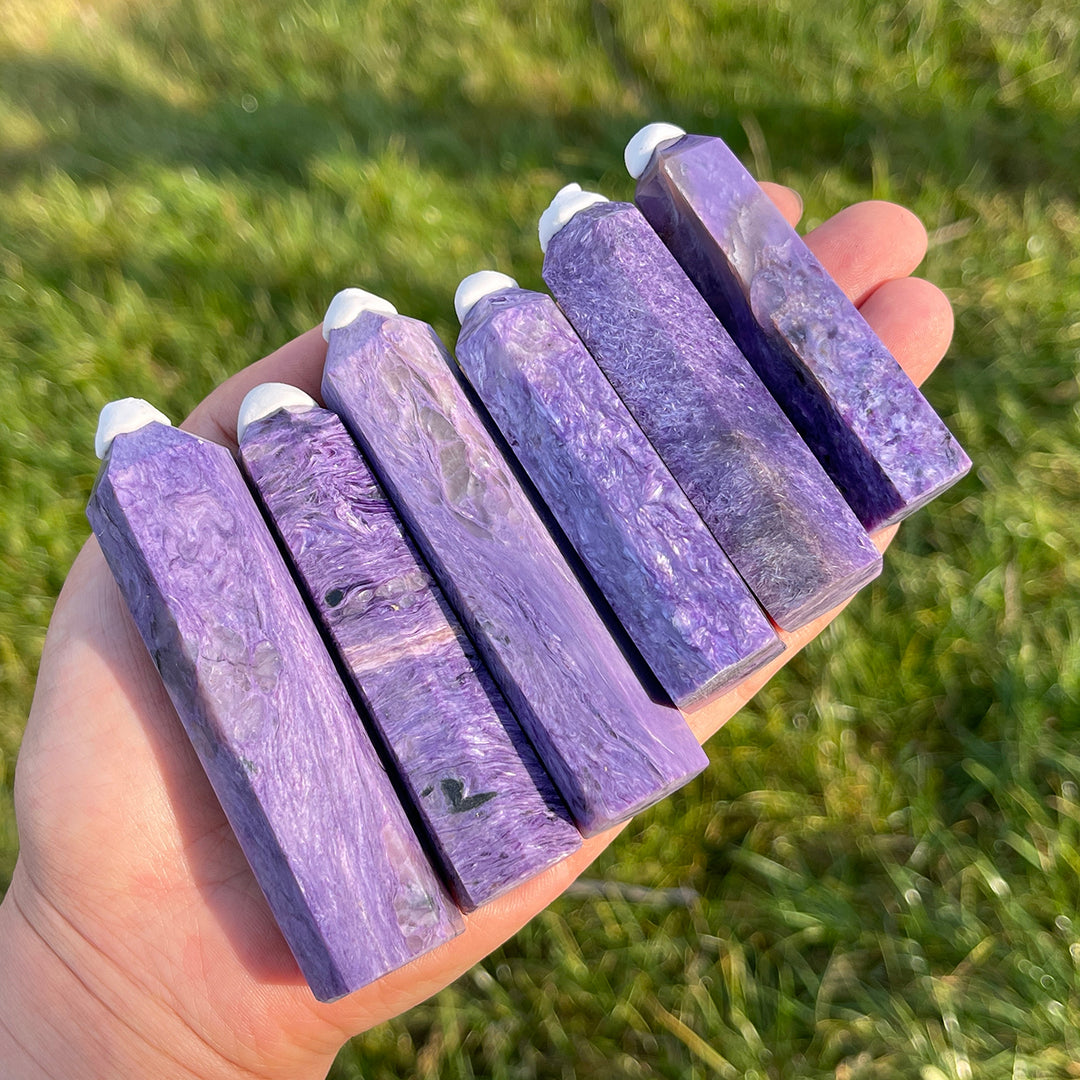Natural Crystal Top Charoite Point