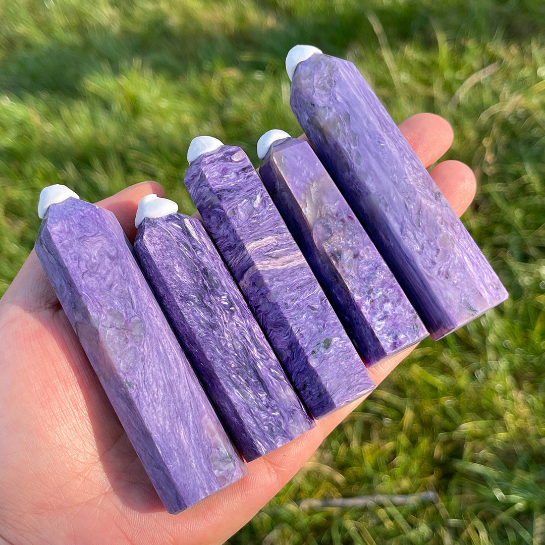 Natural Crystal Top Charoite Point