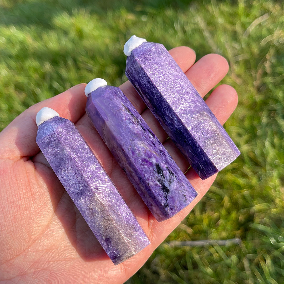 Natural Crystal Top Charoite Point