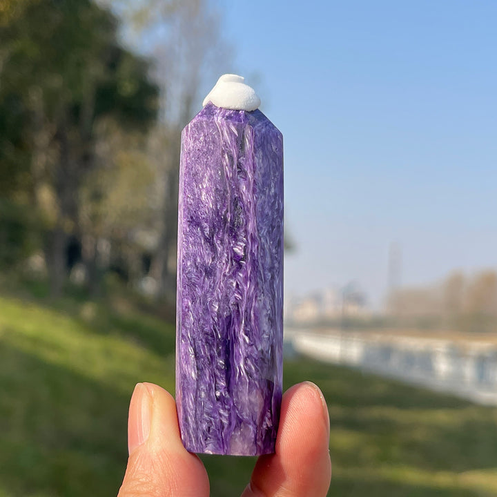 Natural Crystal Top Charoite Point