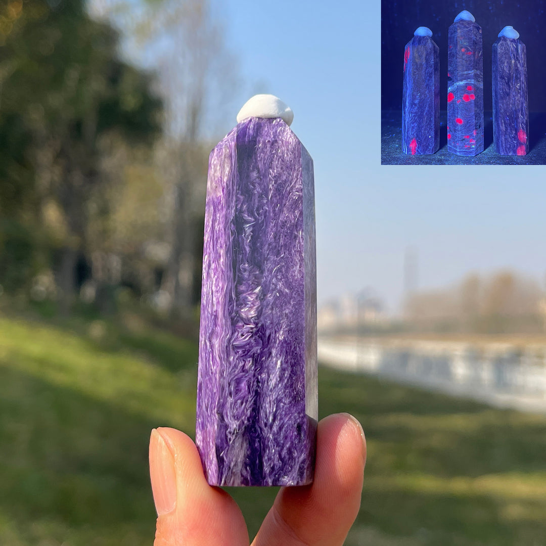 Natural Crystal Top Charoite Point