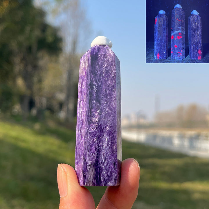 Natural Crystal Top Charoite Point