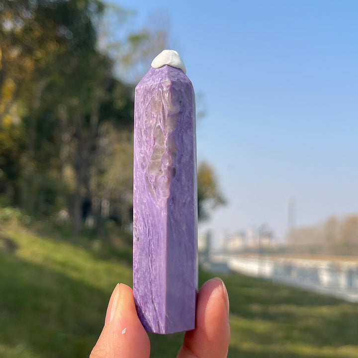 Natural Crystal Top Charoite Point