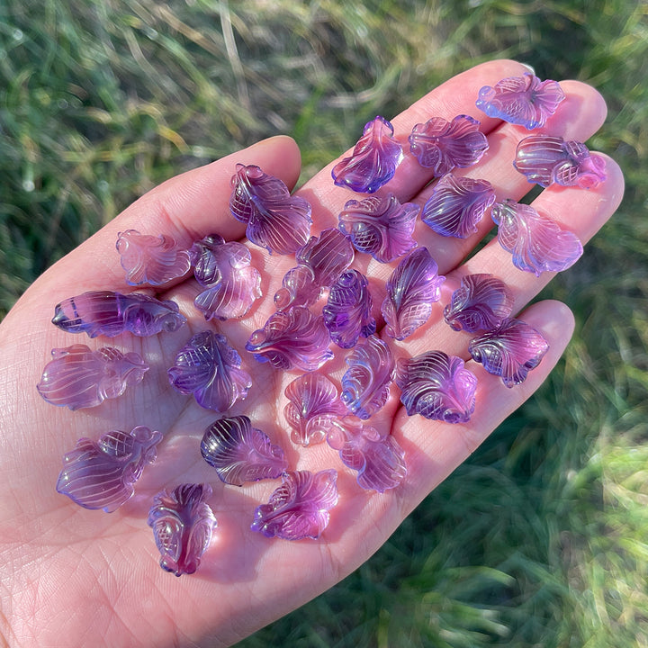 Natural Crystal Carving Mini Amethyst Goldfish