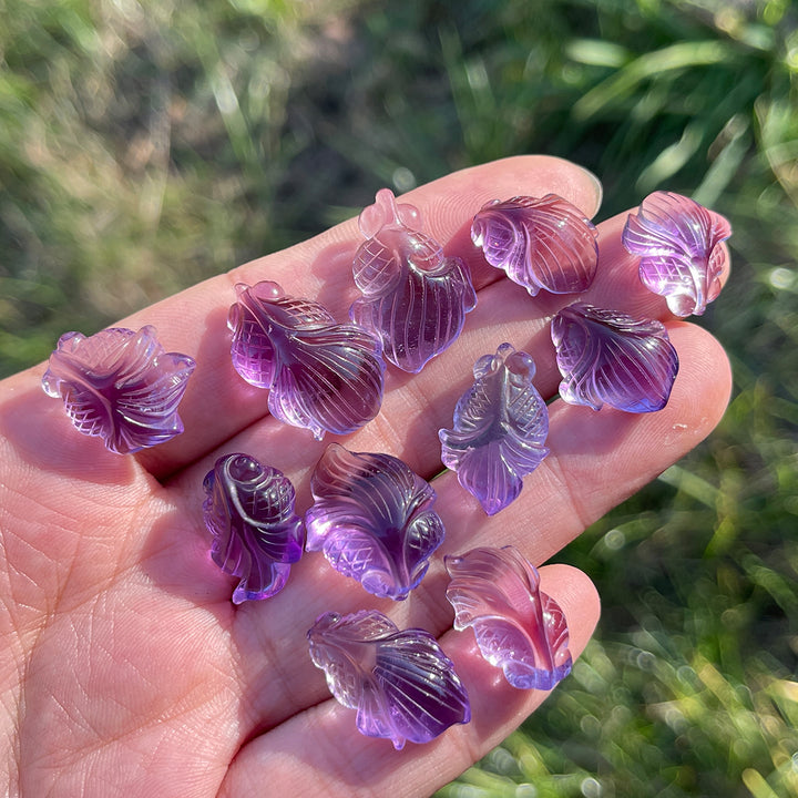 Natural Crystal Carving Mini Amethyst Goldfish