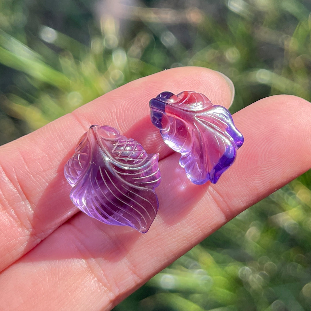 Natural Crystal Carving Mini Amethyst Goldfish