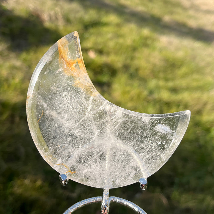 Natural Clear Quartz Moon