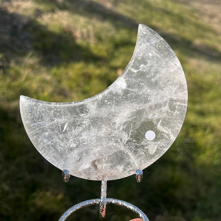 Natural Clear Quartz Moon