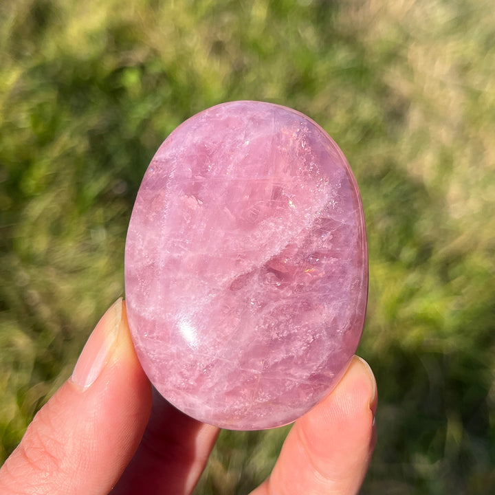 Natural Lavender Rose Quartz Palm
