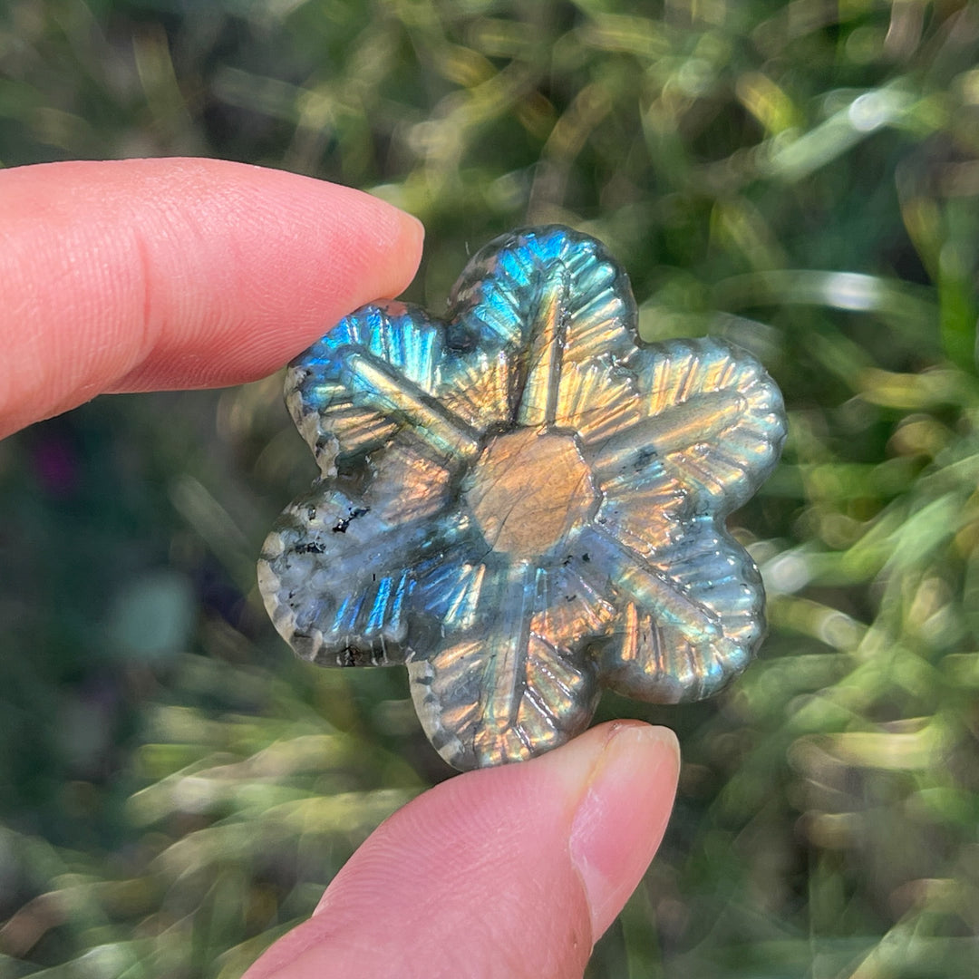 Natural Labradorite Snowflake