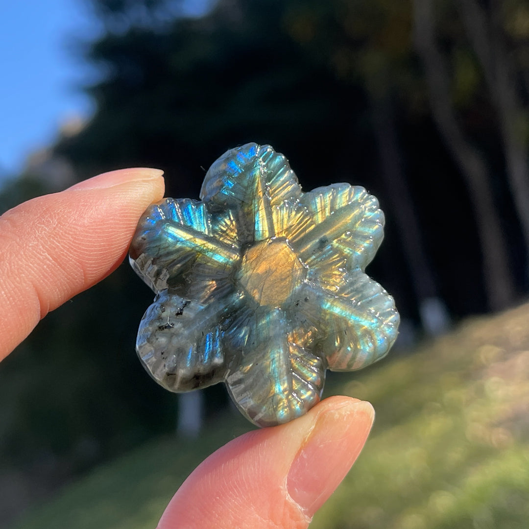 Natural Labradorite Snowflake
