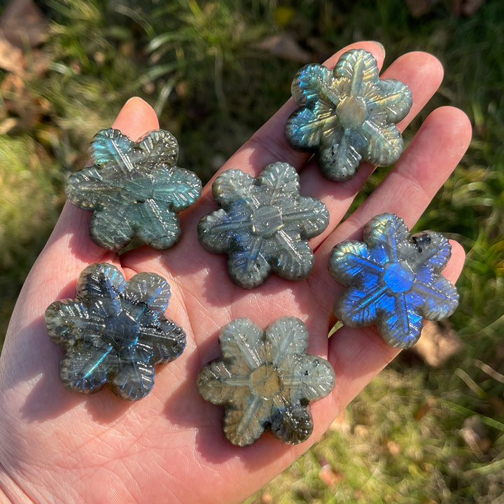 Natural Labradorite Snowflake