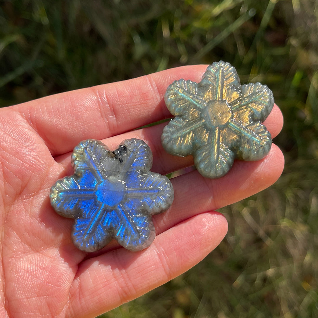 Natural Labradorite Snowflake