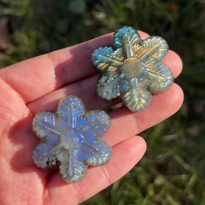 Natural Labradorite Snowflake