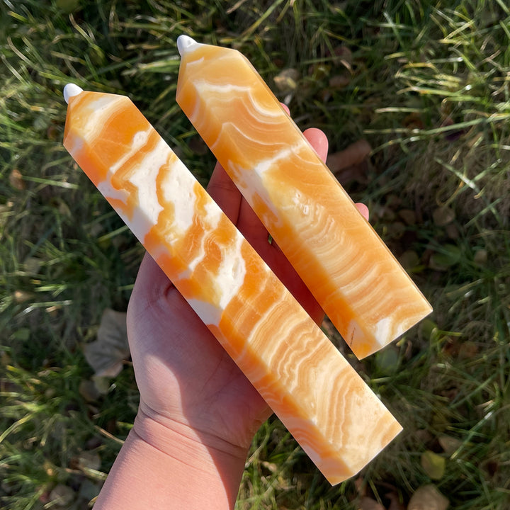 Natural Yellow Calcite Point