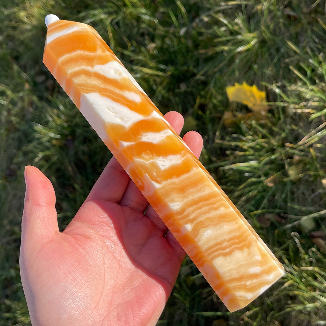 Natural Yellow Calcite Point