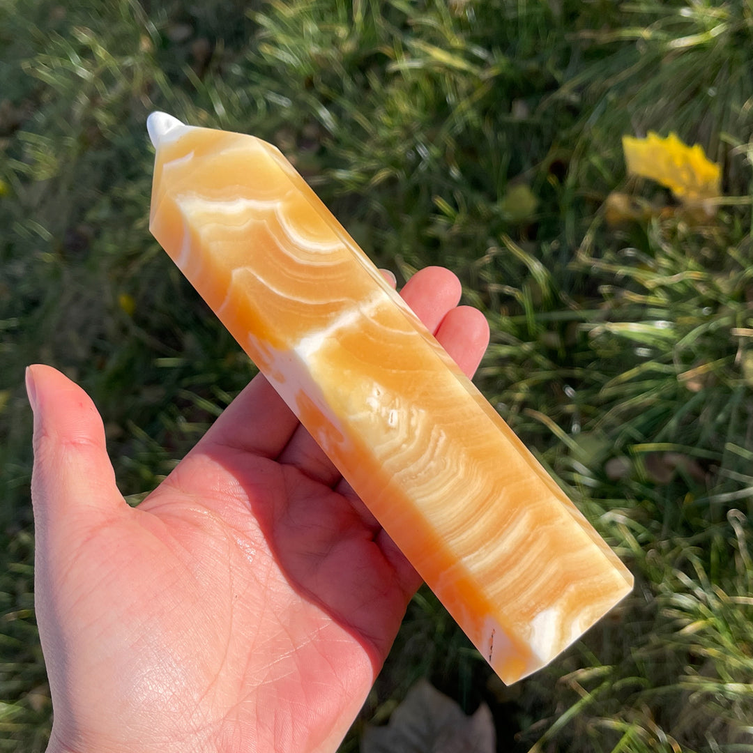 Natural Yellow Calcite Point