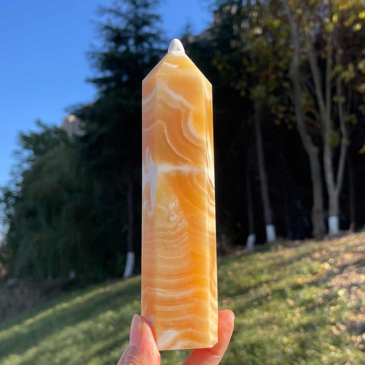 Natural Yellow Calcite Point