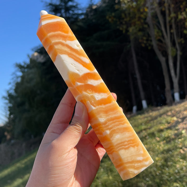 Natural Yellow Calcite Point