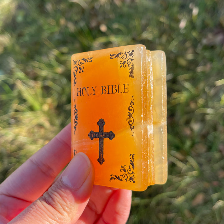 Natural Crystal Carved Bible