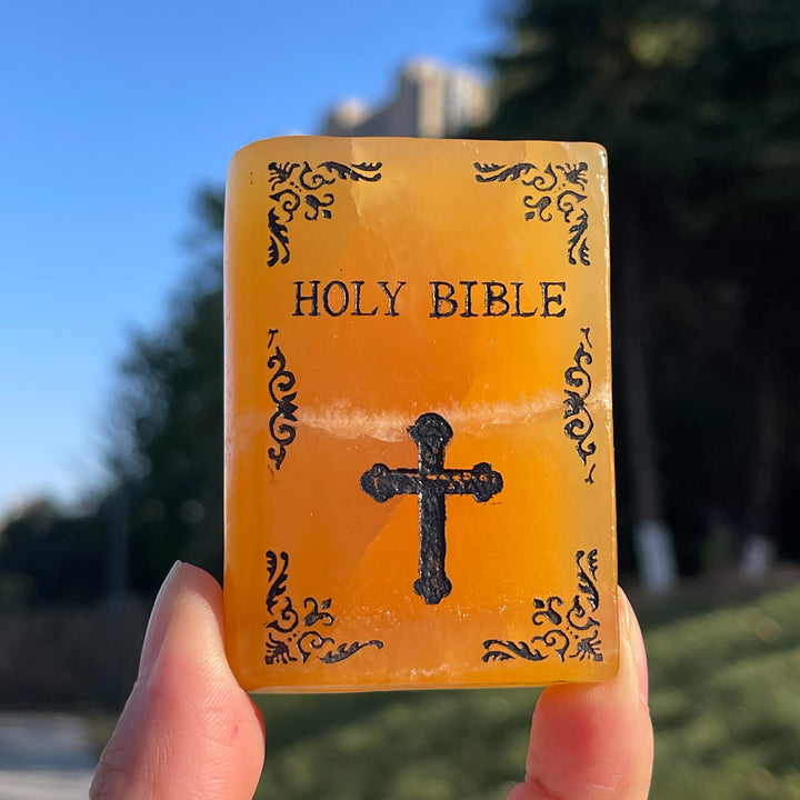 Natural Crystal Carved Bible