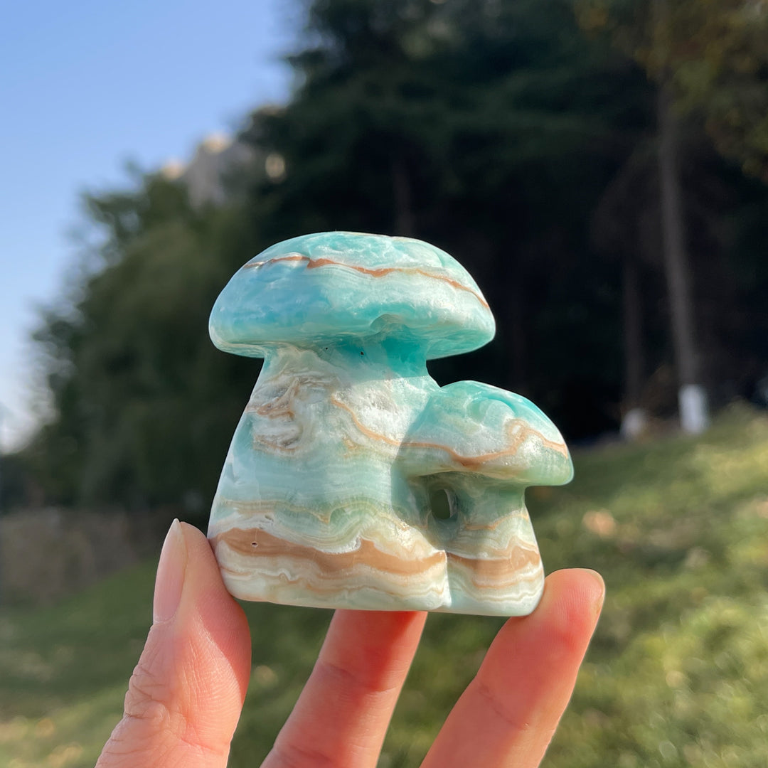 Natural Hemimorphite Mushroom