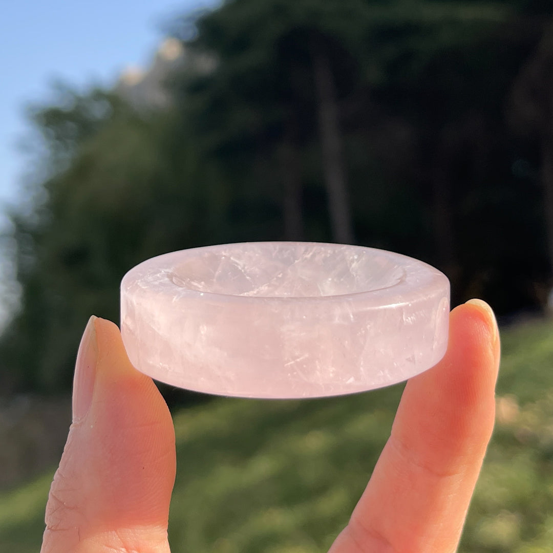 Natural Rose Quartz Sphere Holder