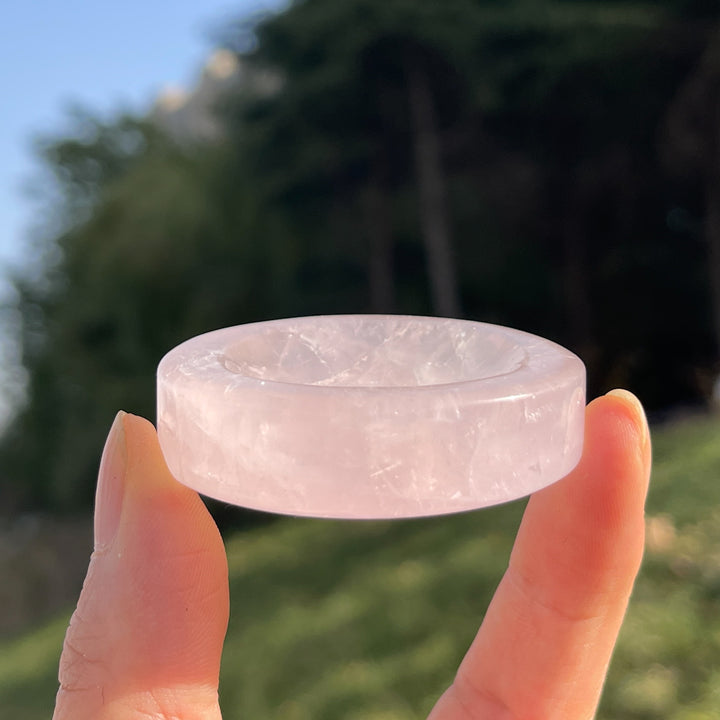 Natural Rose Quartz Sphere Holder