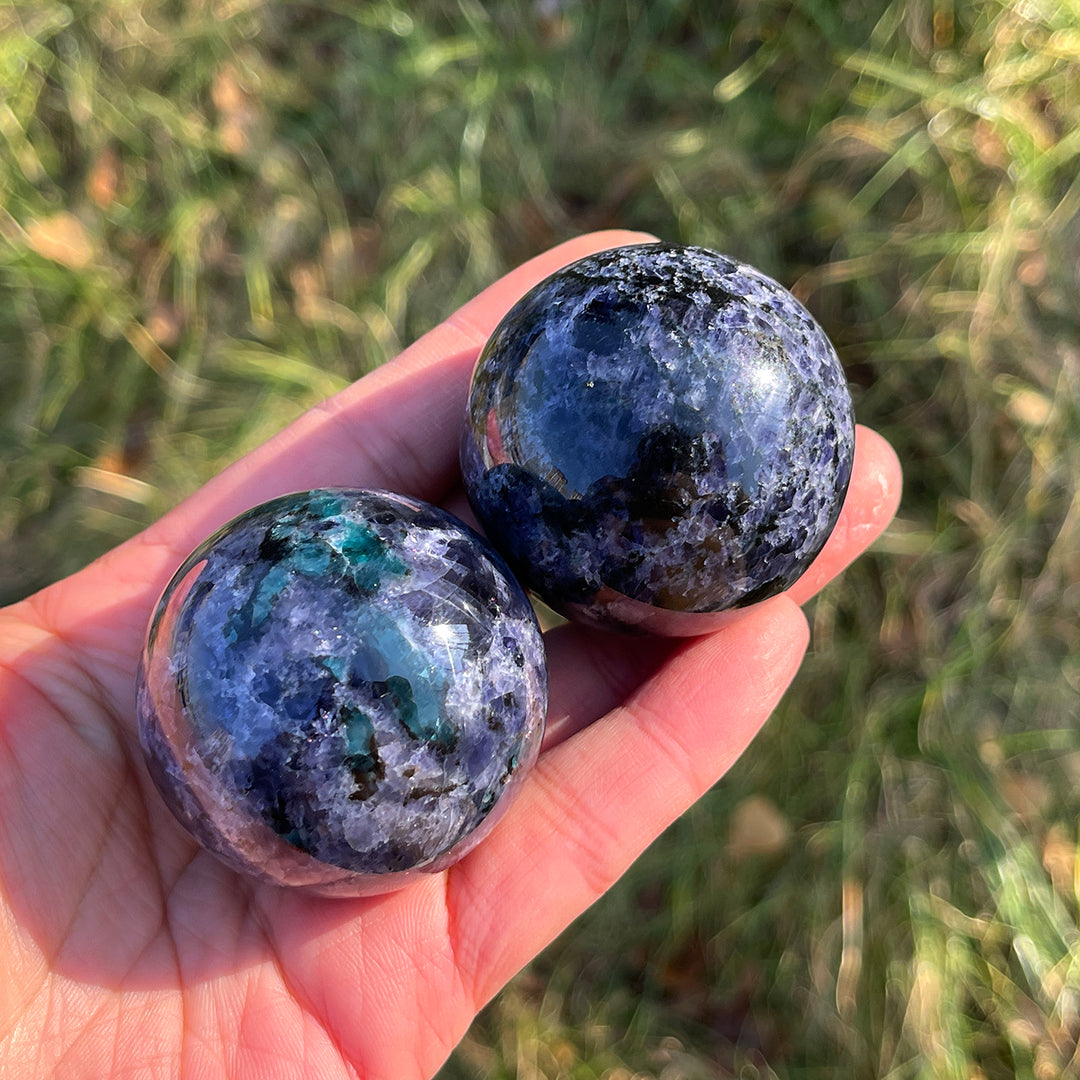 Natural Bi-color Iolite Sphere