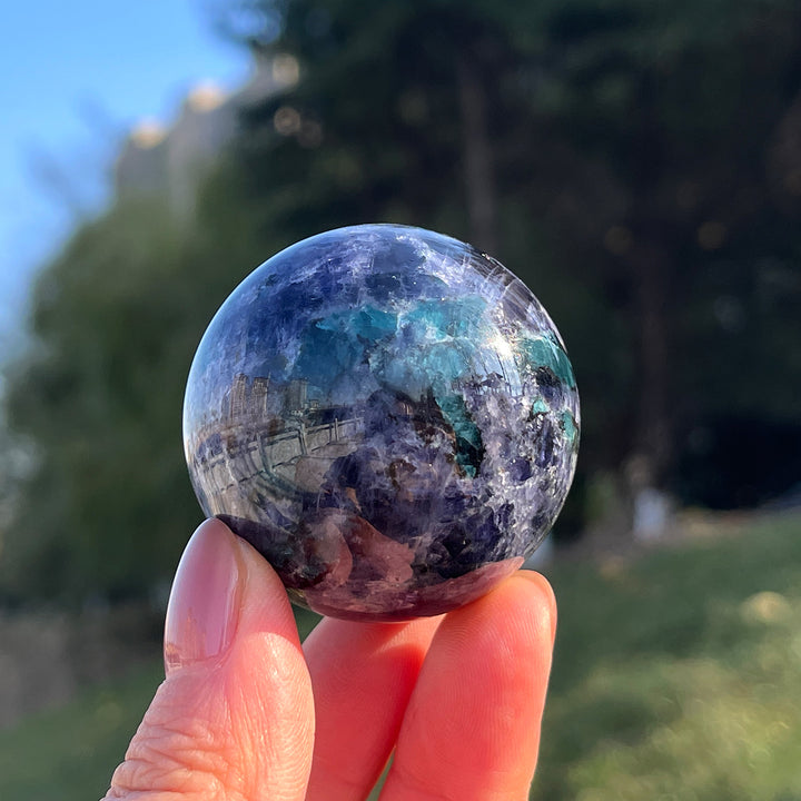 Natural Bi-color Iolite Sphere