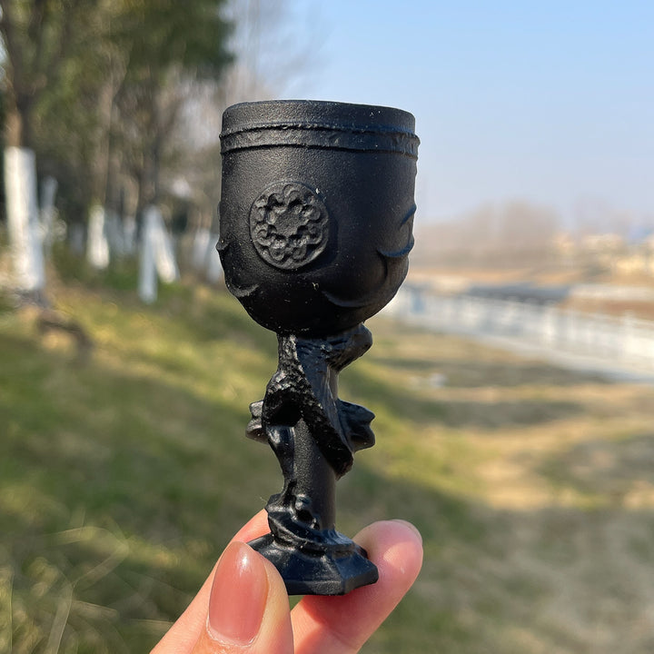 Natural Obsidian Dragon Goblet