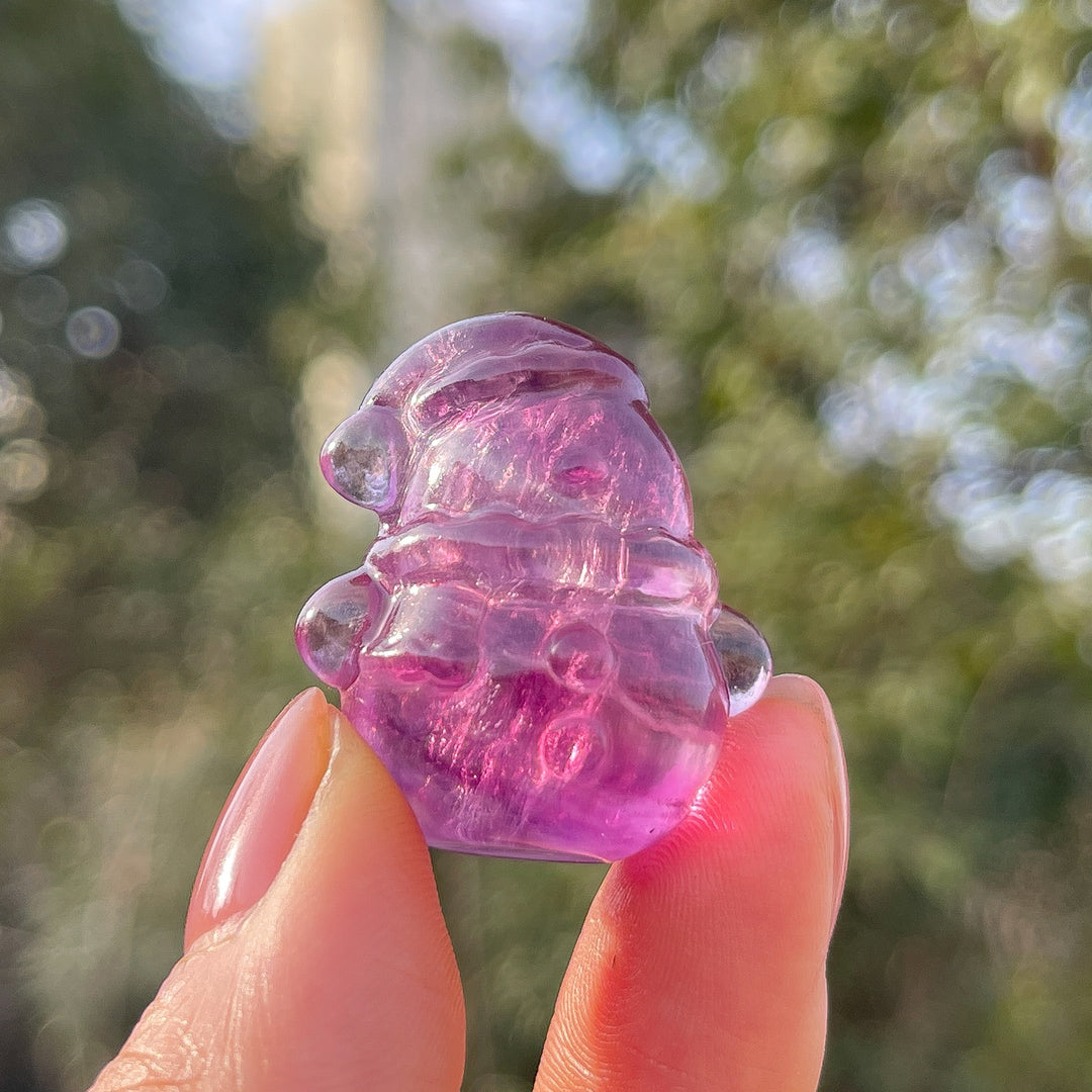 Natural Christmas Fluorite Snowman