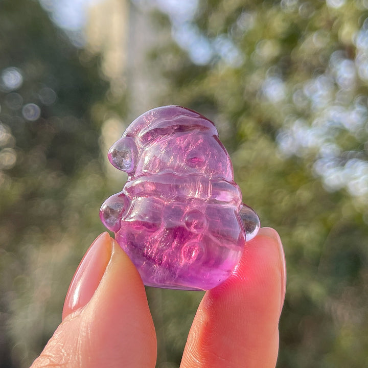 Natural Christmas Fluorite Snowman