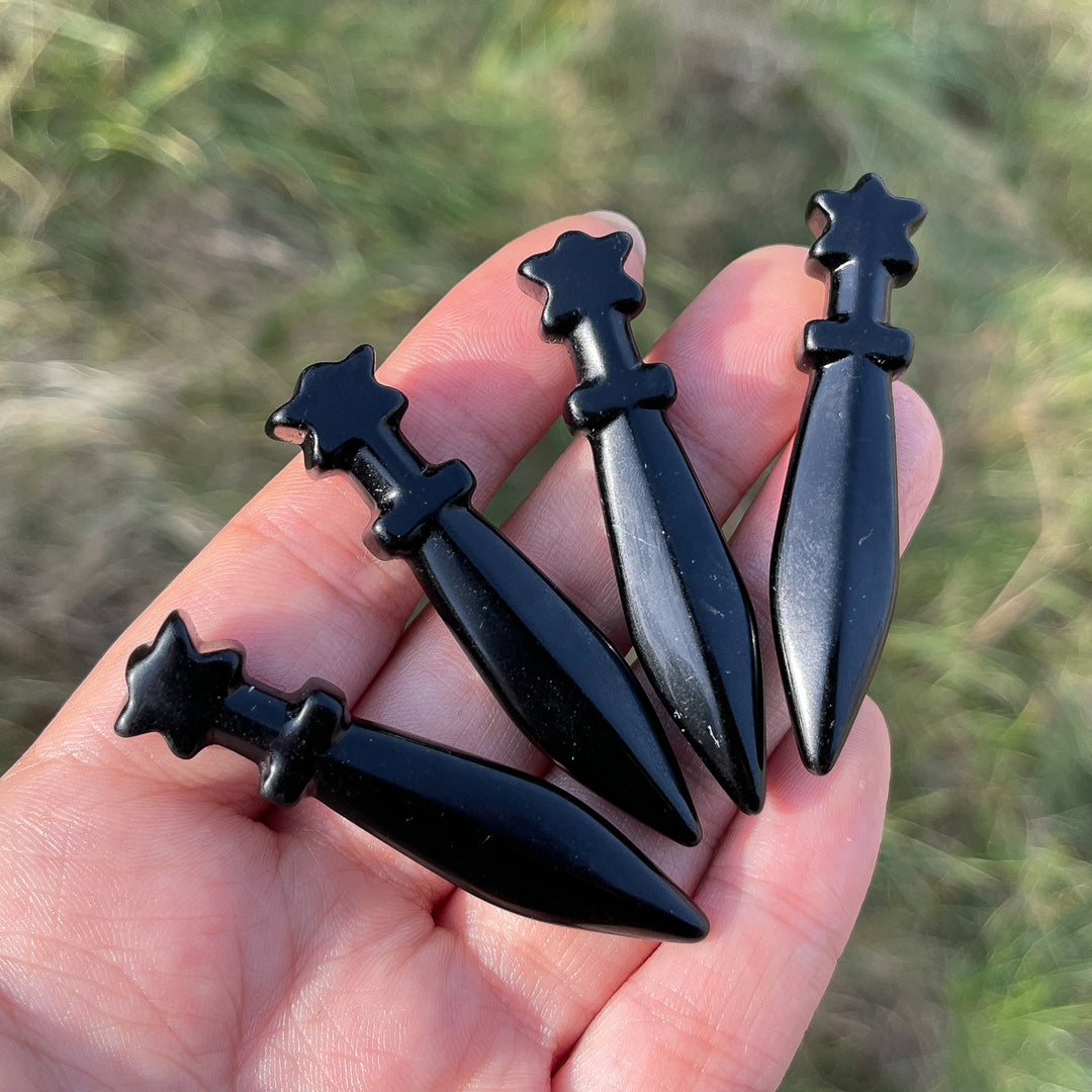 Natural Mini Obsidian Dagger