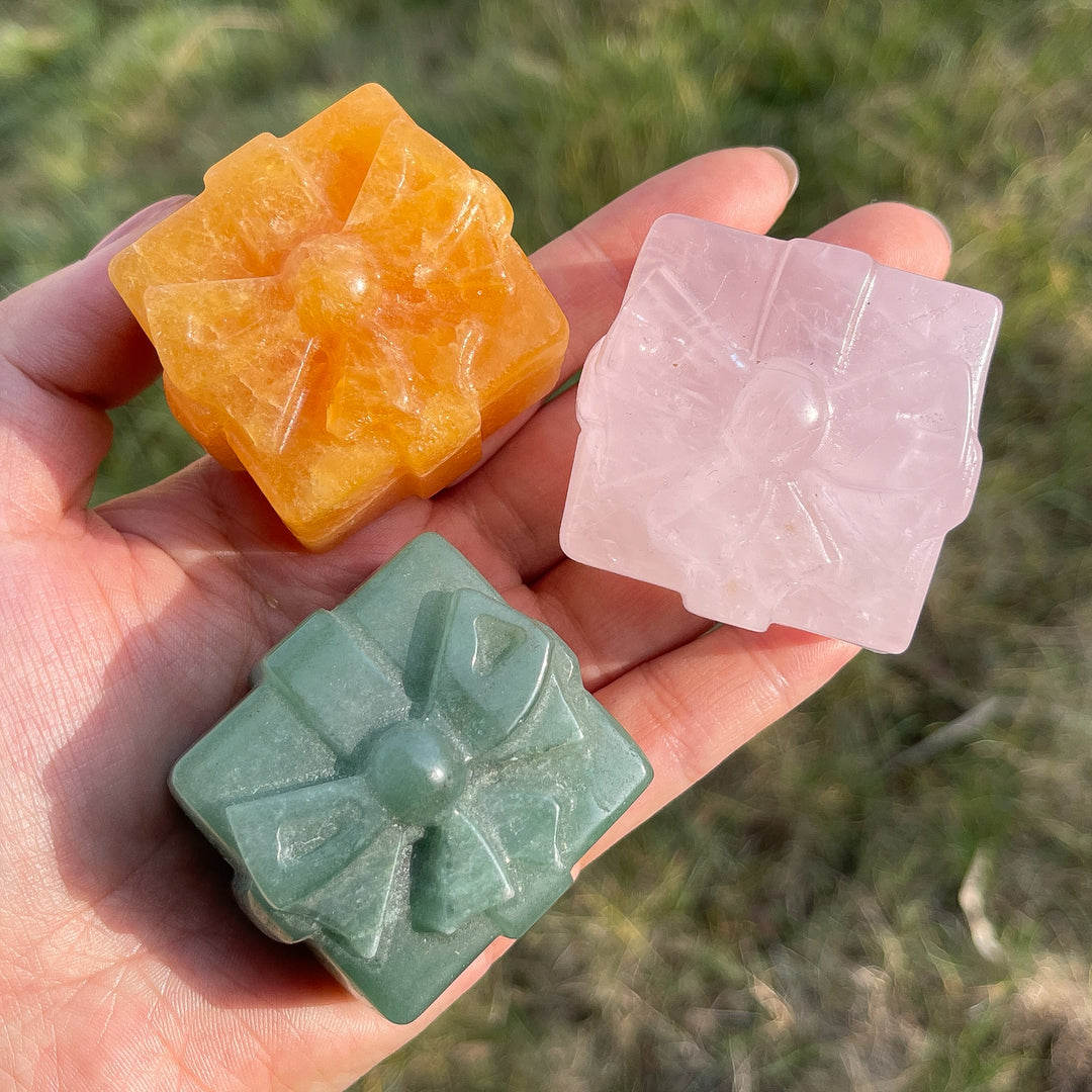 Crystal Christmas Gift Box Carving