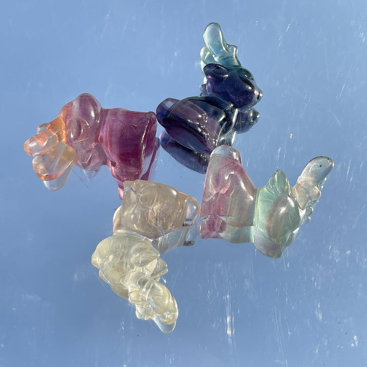 Natural Fluorite Christmas Reindeer