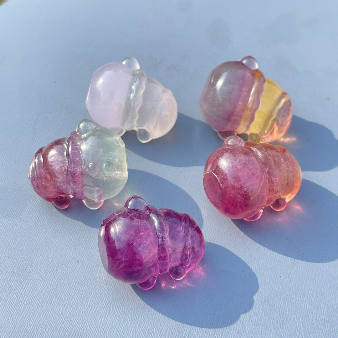 Natural Christmas Fluorite Snowman