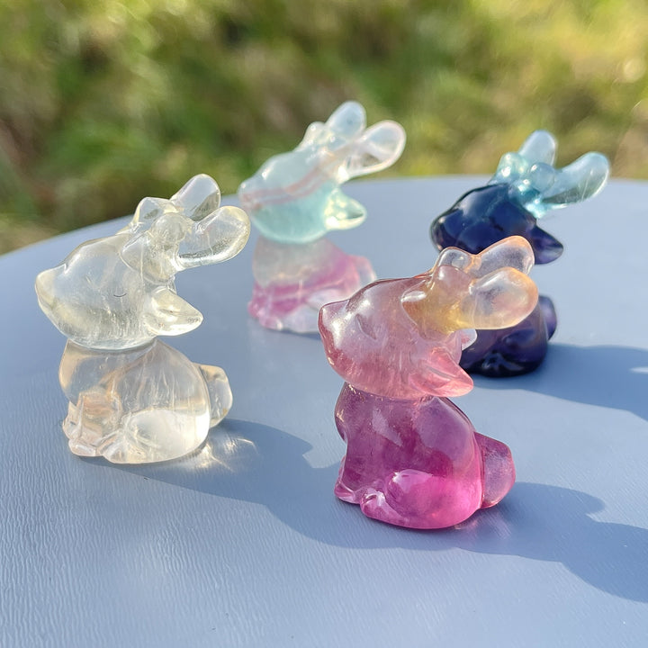 Natural Fluorite Christmas Reindeer