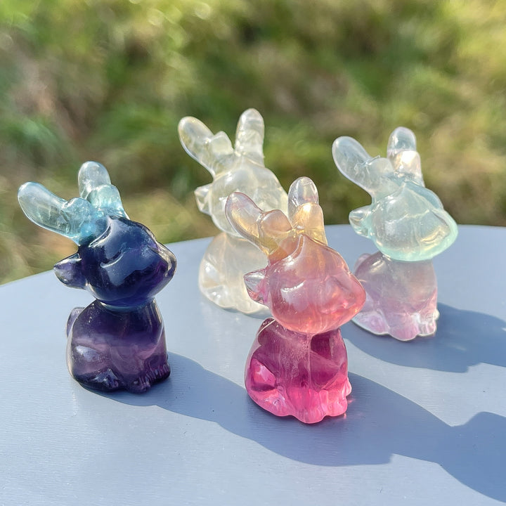 Natural Fluorite Christmas Reindeer