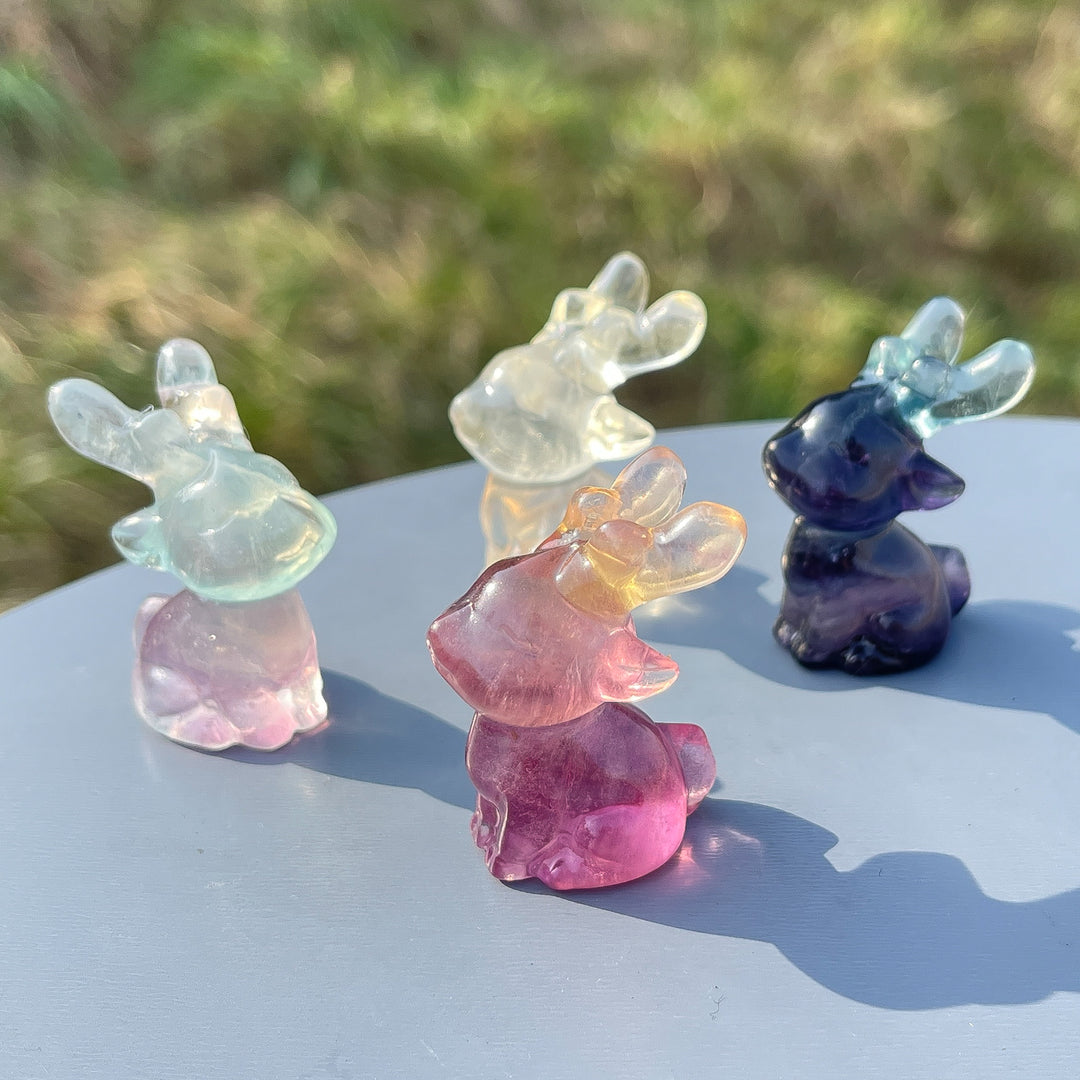 Natural Fluorite Christmas Reindeer