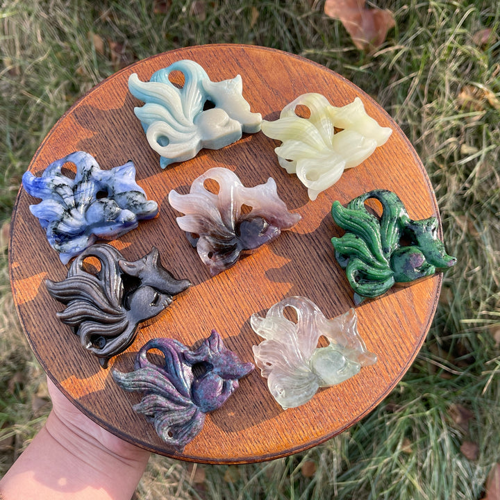 Natural Crystal Carving Nine-Tailed Fox
