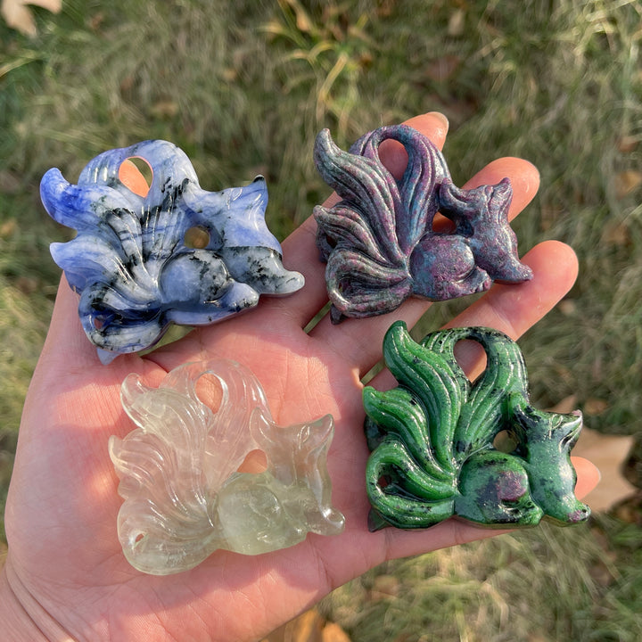 Natural Crystal Carving Nine-Tailed Fox
