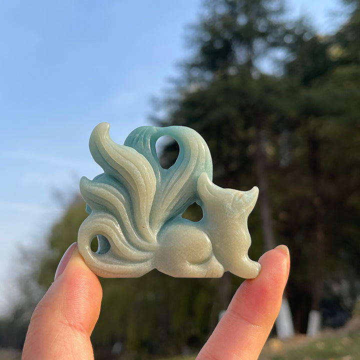Natural Crystal Carving Nine-Tailed Fox