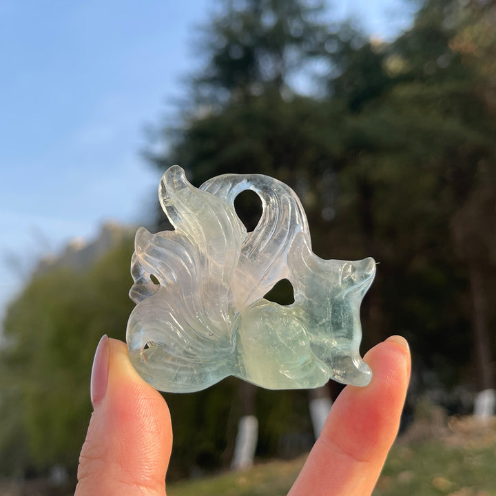 Natural Crystal Carving Nine-Tailed Fox