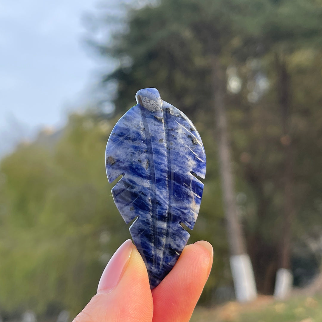 Natural Crystal Carving Leaf