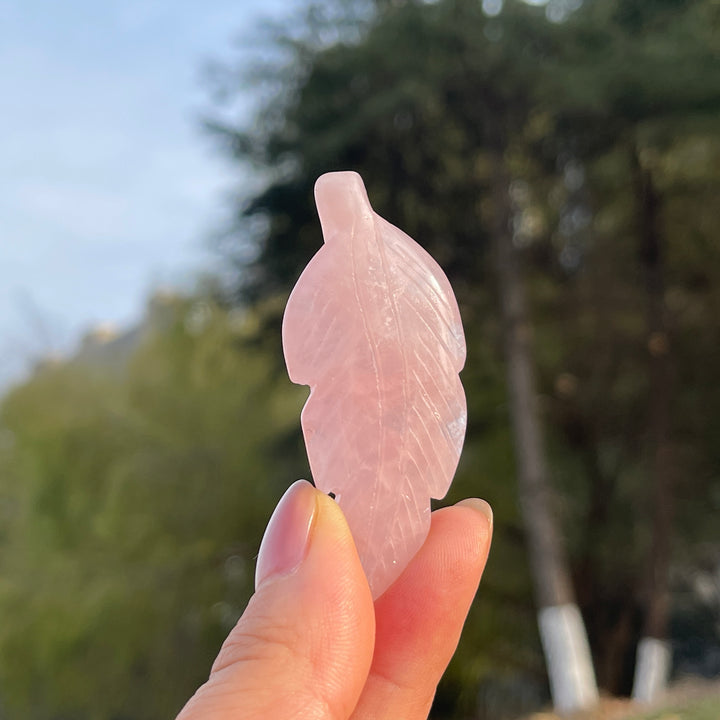 Natural Crystal Carving Leaf