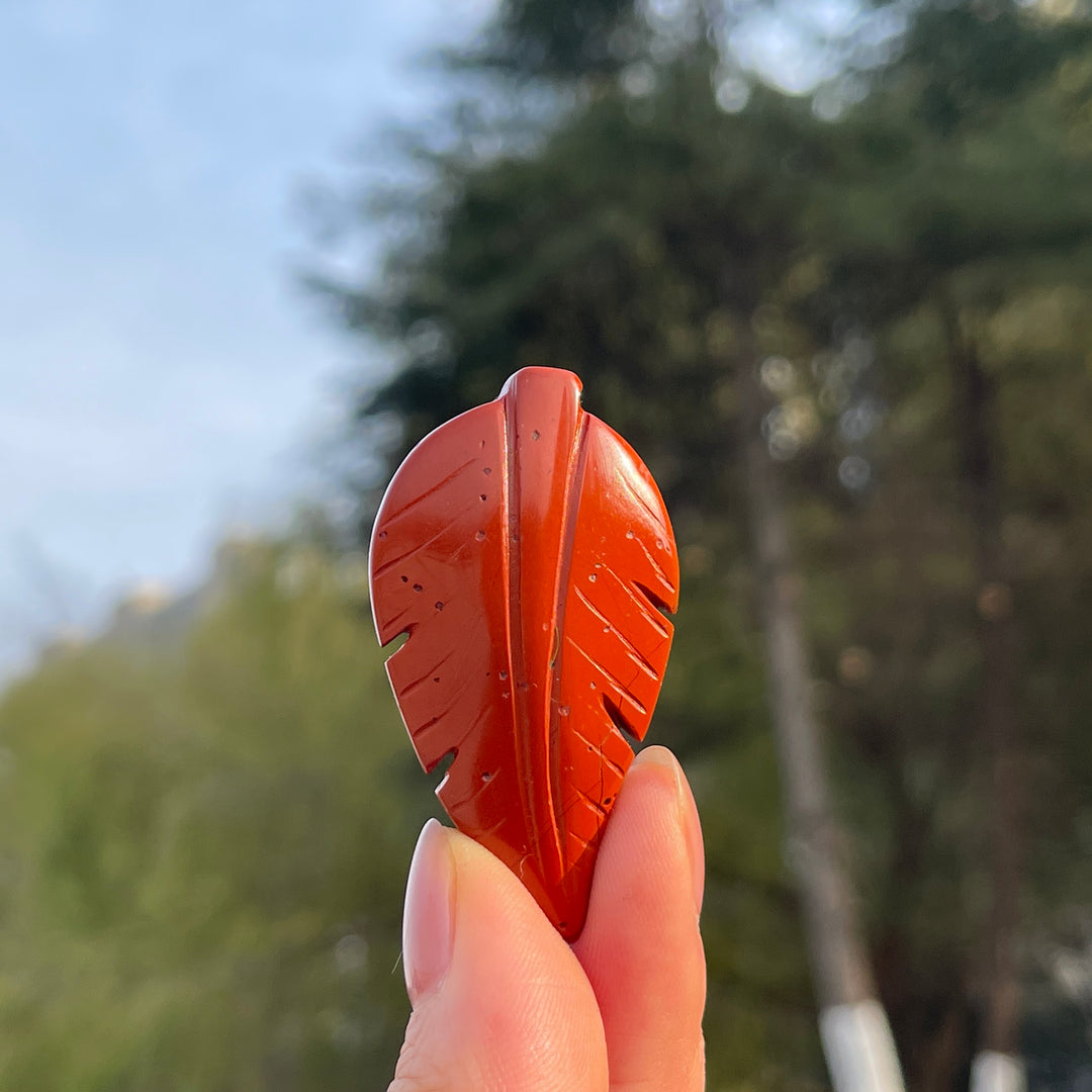 Natural Crystal Carving Leaf