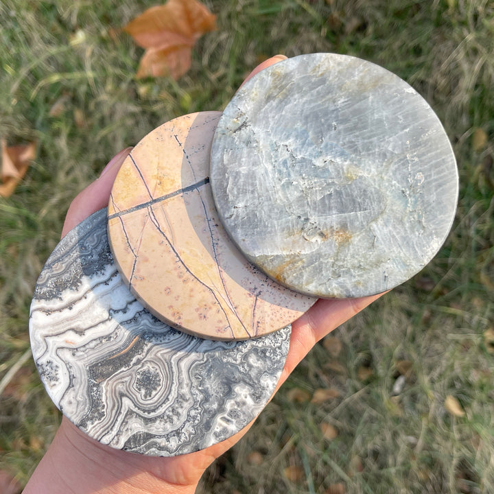 Natural Crystal Round Slab